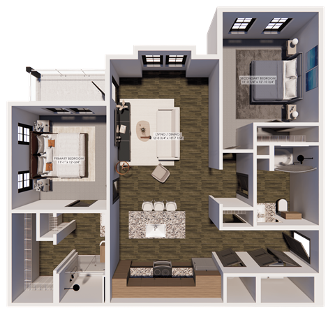 B1 A floor plan at The Landing at Lemay, Fort Collins, CO 80524
